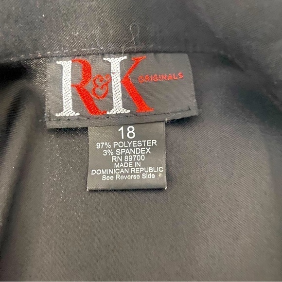 R&K Originals Black, Olive & Cream Animal Print Suit Jacket Size 18 - Picture 8 of 8